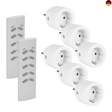 SEC 24 Funksteckdosen mit Fernbedienung,3680 Watt Funksteckdose,Programmierbar