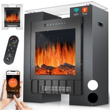 KESSER® Elektrokamin Heizung elektrisch LED Kamin Feuer APP WLAN Fernbedienung
