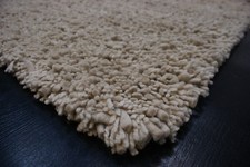nr 2948 Handgeknüpfte Hochflor Langflor Shaggy Beige Teppich Wolle neu