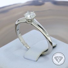 Wert 5.400 Original Tiffany & Co. Brillant Solitär Ring 0,48 ct 950 Platin xxyy