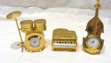 RAR Miniaturen 3 Quartz Messing Uhren für Sammler,  ob Schreibtisch Setzkasten