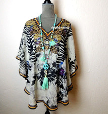 Strand Tunika Kleid  Amy Vermont  Strasssteine   Poncho  38/ 40 ausgefallen Neu