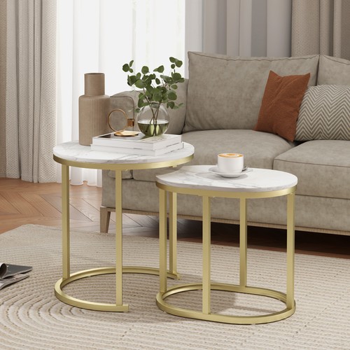 Couchtisch rund 2er set - couchtisch,