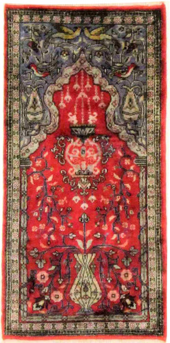 China seide teppich - 90x45, rot