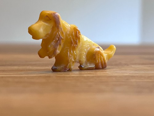 Bernsteinfigur hund - bernsteinfigur,