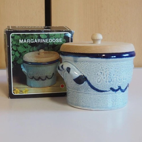 Vintage margarinedose keramik - vintage,