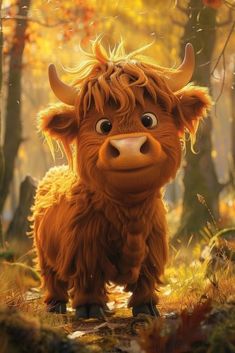 Highland cow leinwand bild - highland,