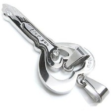 Partnerkette Schlüssel Puzzle Edelstahl 2 Partner Anhänger + 2 Ketten NEU