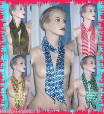 Damen Tuch Schal Stola Seiden Optik Halstuch Sommerschal Sommer 