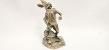 Bronze Hase stehend auf Baumstumpf neuzeitlich um 1970 12,5 cm Top