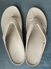 Damen Crocs, Zehentrenner, Größe: 40, (W9) hellgrau, NEU - ungetragen