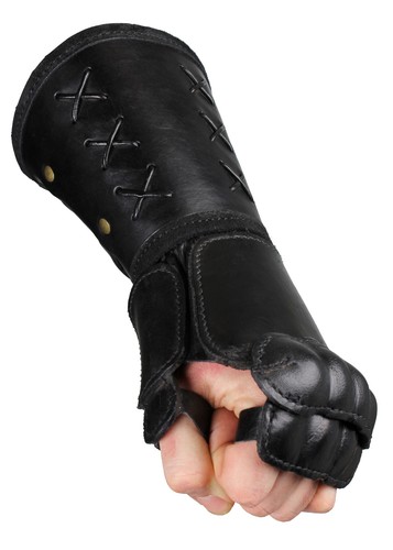 Panzerhandschuh aus leder - panzerhandschuh,
