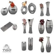 Formano Vase Oslo grau-silber