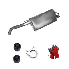 Endschalldämpfer Auspuff + Anbausatz für Nissan Micra 1.2i -16V Typ/ K12E NEU