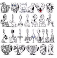 Pfote Charm Anhänger 925 Silber Haustier Schmuck Damen Armband Geschenk Frau