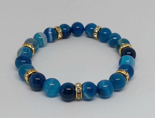 Natursteinarmband streifen - natursteinarmband,