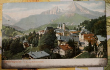AK PK foto Berchtesgaden v.d. Locksteinstrasse kirche 1909 bayern vintage AD