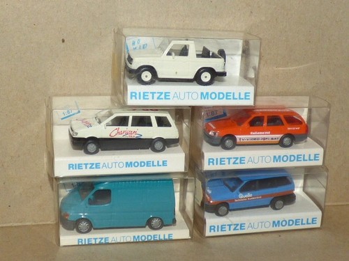 Rietze 5x pkw modelle - 1:87,