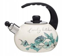 KADAX Wasserkessel, Kessel aus Edelstahl, 2.2L Wasserkocher, Rote Blumen