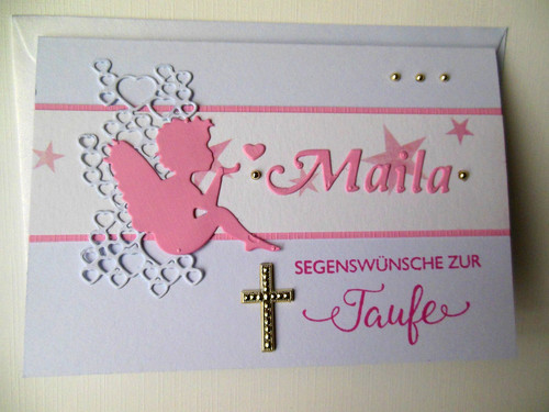 Karte zur taufe - karte, mädchen