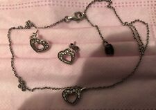 ESPRIT Schmuck- Set 925 Silber Kette Anhänger Herz mit Ohrstecker / Ohrringe Set