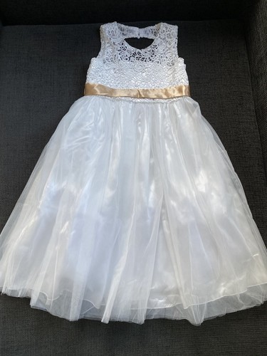 Kinder festkleid weiß - weiß, gr