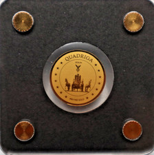 TSCHAD: 3000 Francs 2020: QUADRIGA BERLIN, 999 Gold, 1/500 oz, 18mm St, COA, C33