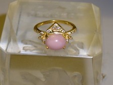 Pink Opal Solitär Ring massiv