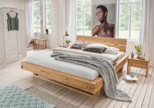 Massivholz doppelbett bett - massivholz,