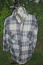 Flanell Jacke Flanelljacke m.Reisverschl Holzfäller Hemd Karohemd Arbeit Gr. M