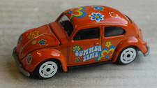 Majorette VW Volkswagen Käfer Beetle orange Flower Power Hippie Style Coccinelle