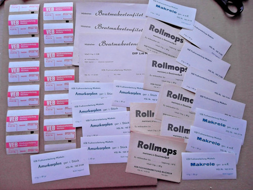 Lot ddr etiketten - lot, packzettel