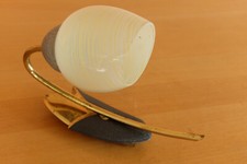 Schrumpflack Wandlampe Messing E14 Glas Vintage 50er 60er