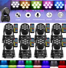 105W 7 LED RGBW Moving Head DMX Bühnenlicht Lichteffekt Disco Show Party Remote