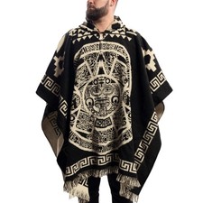 Alpaca Wool Poncho Mens