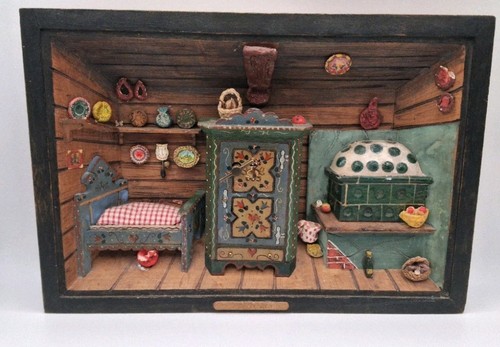 Antikes diorama kastenbild - antikes,