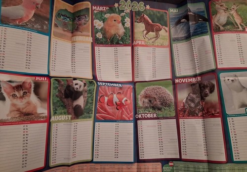 Großer tier kalender - großer, tier-kalender