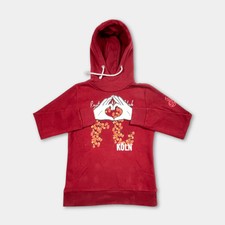 FC Köln Damen Hoodie Gr. M Rot Sweatshirt Blumen-Logo kuschelig Zustand sehr gut