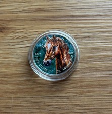 TOP! Silber Münze Maple Leaf 2024 Pferd Horse 999 Ag Color Silver Coin 1 Oz 31,1