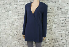 SAKS FIFTH AVENUE DAMEN REINE SEIDE FEST WICKEL GEHROCK JACKETT JACKE BLAU M 