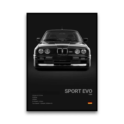 Bmw e30 sport evo poster - evo,