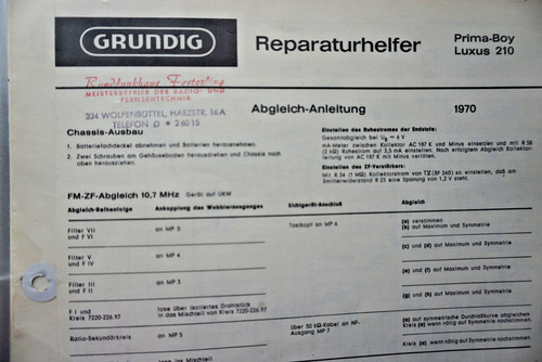 Grundig prima boy luxus 210 - grundig,