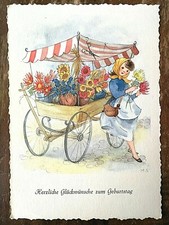 "Margret Savelsberg Kunst-Postkarte Nr. 739" Geburtstag, Nattermüller-Verlag 