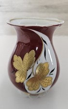 Schaubach Kunst Vase weinrot