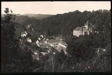 Ansicht Liebstadt i. Sa., Blick auf den Ort mit Schloß Kuckuckstein 