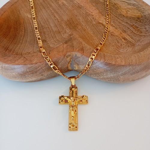 Figarokette mit kreuz - mit,