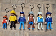 Playmobil Schlüsselanhänger Cowboy, Fischer, Soldaten, Frau, Kind der 90er Jahre