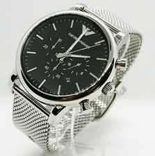 Emporio Armani Herrenuhr AR1808 Chronograph Edelstahl mit Zertifikat