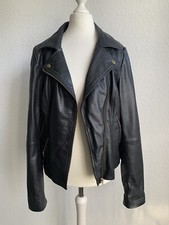 Echtleder Biker Jacke schwarz