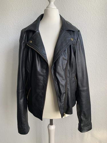 Echtleder biker jacke schwarz - jacke,